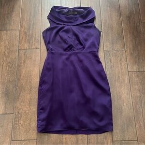 Purple Satin Sleeveless Sheath Dress Limited size 6